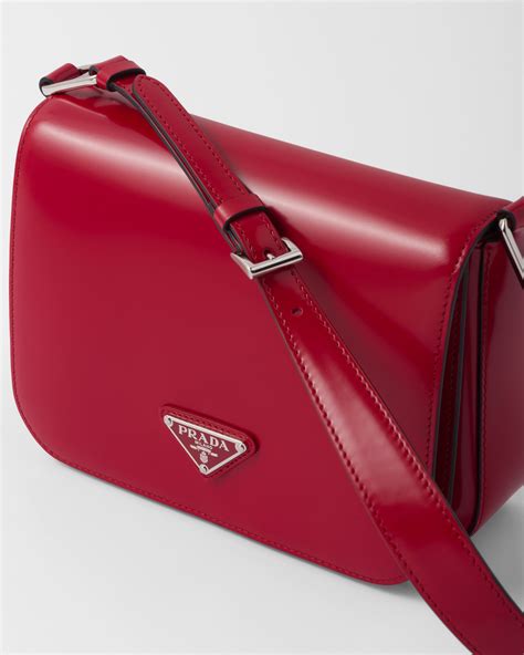 brushed leather mini-bag prada|leather mini shoulder bag prada.